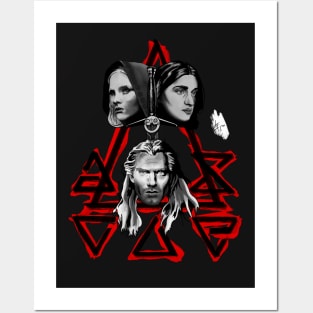 The Witcher Netflix BW Posters and Art